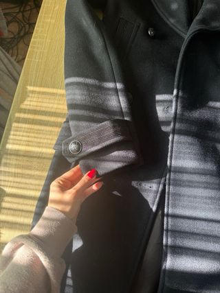 Abrigo lana y cachemira azul marino T.36