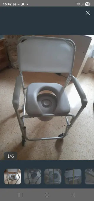 Silla de ducha con ruedas