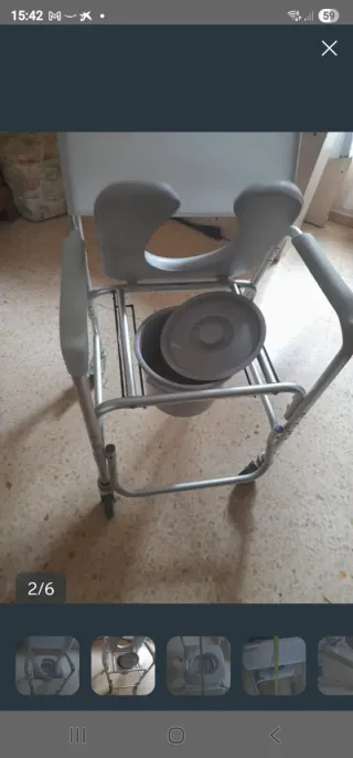 Silla de ducha con ruedas