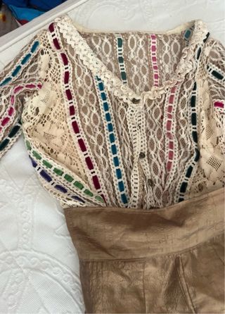 Traje Flamenca 2 Piezas Ángeles R Marrón Multicolo