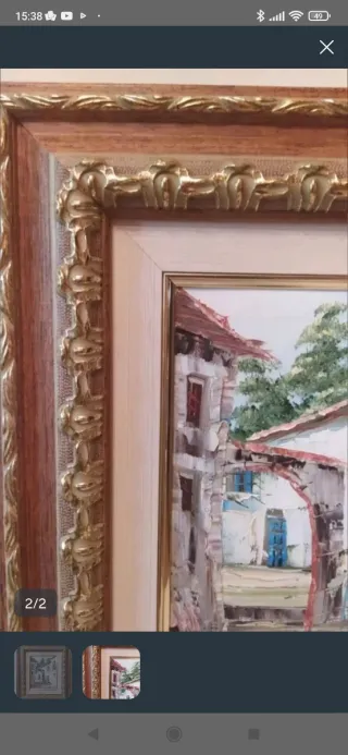 Quadro ad olio su tela alta 43x38,50 cm