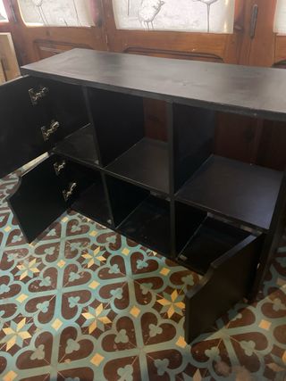 Mueble modular negro para Salón/TV/Recibidor/Room