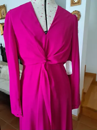Vestido de fiesta rosa fucsia