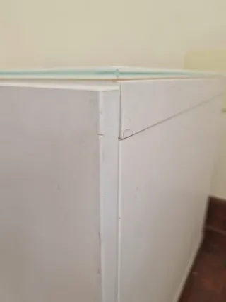 Mueble TV Besta Ikea Blanco cristal y madera