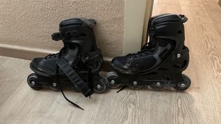 Patines en línea Oxelo, protecciones y mochila