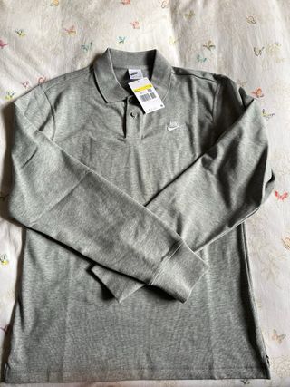 Sudadera Polo Nike Hombre gris. Talla S.