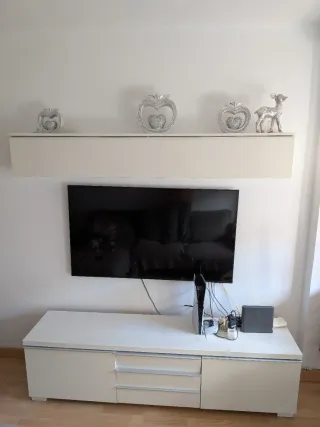 Estantería Modular Blanca y Plateada