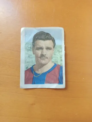 Cromo antiguo Villaverde jugador F.C. Barcelona