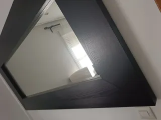 Espejo Marco Madera Negro  Ikea 190*94