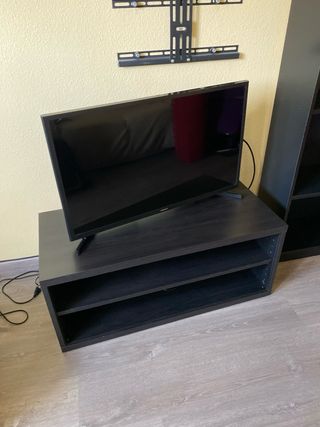 Mueble TV negro + 2 estanterías