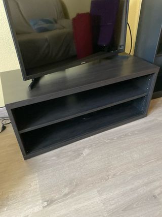 Mueble TV negro + 2 estanterías