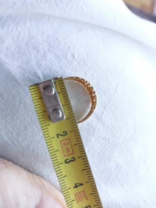 Juego pendientes y sortija oro 18k, circonita.Nuev