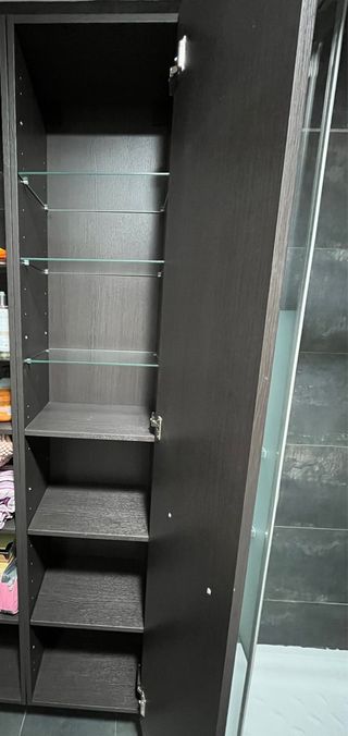 Mueble columna baño madera