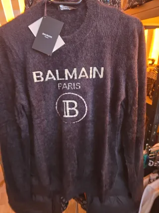 Jersey Balmain Gris Punto