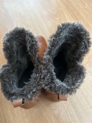 Botines piel marrón forro pelo talla 37
