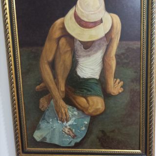 Cuadro óleo sobre tabla entelada