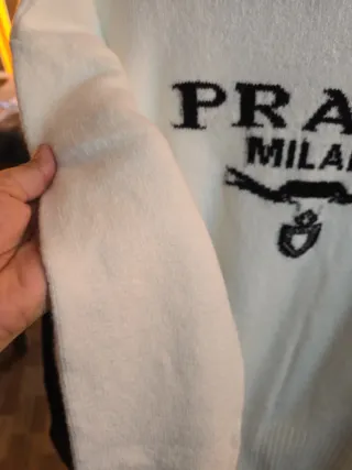 Jersey Punto Prada Milano Blanco Talla Única