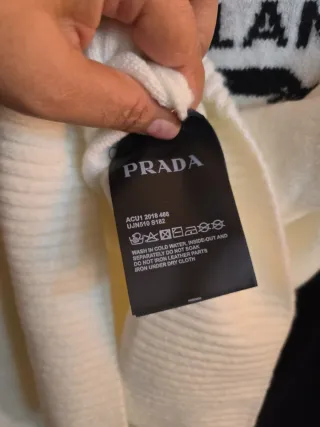 Jersey Punto Prada Milano Blanco Talla Única