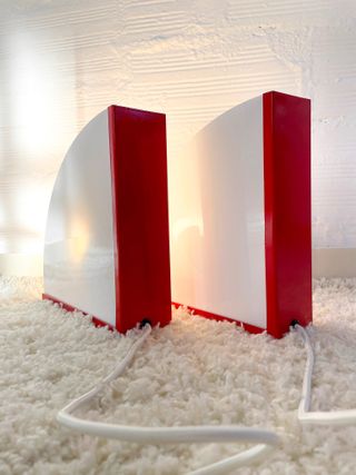 LÁMPARA VINTAGE. DISEÑO GEOMÉTRICO. 80s