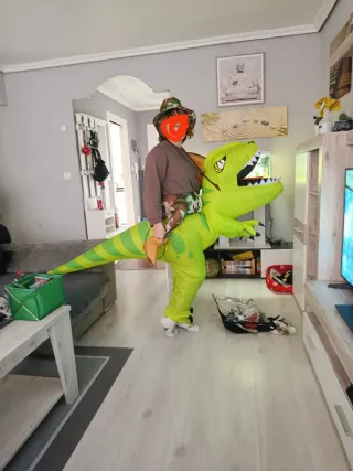 Disfraz Dinosaurio Inflable T-Rex Medidas 165