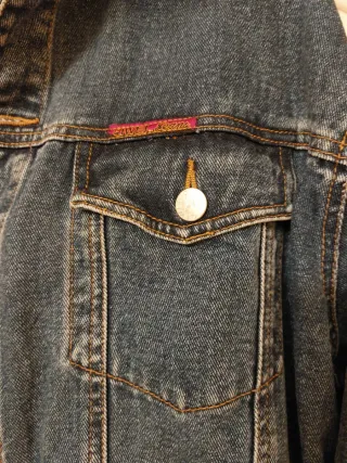 Qi Wei Jeans Giubbotto Denim Uomo Vintage Tg. XL