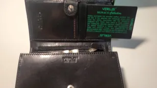 Cartera Verus Cuero Negro
