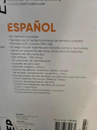 Teclado Electrónico MAX Rhapsody61L Pack