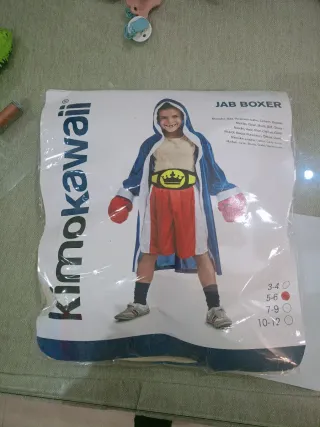 Disfraz Boxeador Kimokawaii Niño Talla 5-6