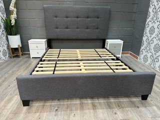 Cama 135x190cm con cabecero tapizado