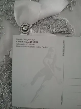 Cartolina Diabolik Cinque Diamanti