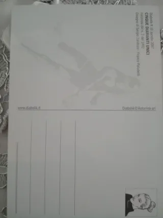 Cartolina Diabolik Cinque Diamanti