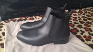 Botas Chelsea Cuero Negras Talla 44 Sin Uso