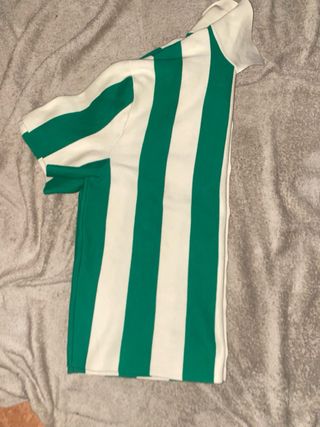 Camisa de rayas verde y blanca