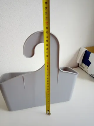 Cesta organizadora colgante gris