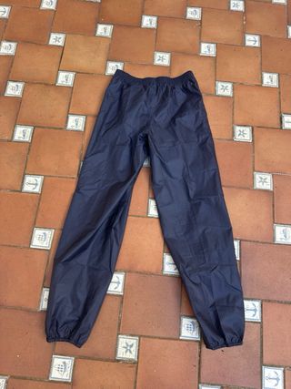 Pantalón chubasquero Quechua Talla L Azul