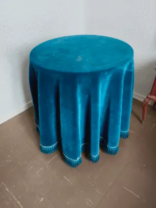 Tapete de terciopelo azul verdoso