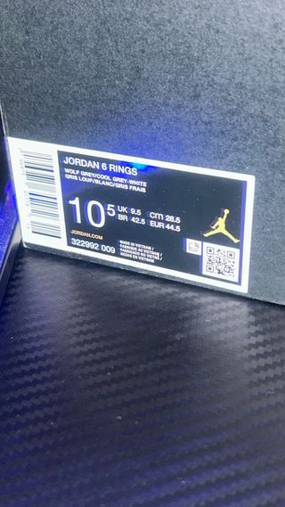 Jordan 6 Rings Wolf grey