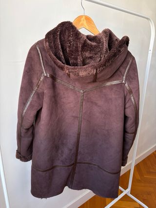 Abrigo vintage marrón talla M