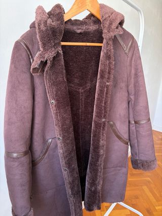 Abrigo vintage marrón talla M