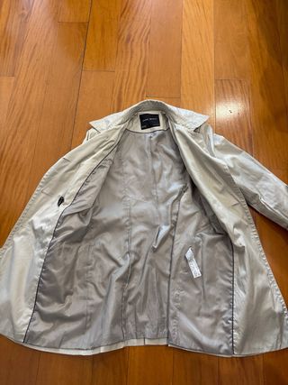 Gabardina Zara Talla L Beige