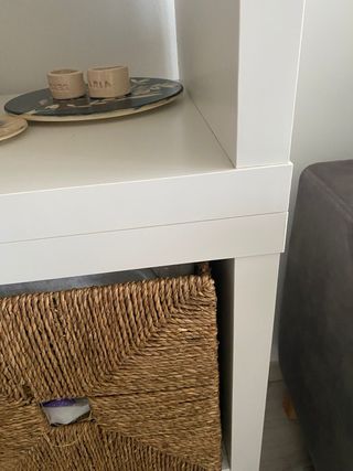 2 estanterías Kallax 4 huecos + 2 cestas