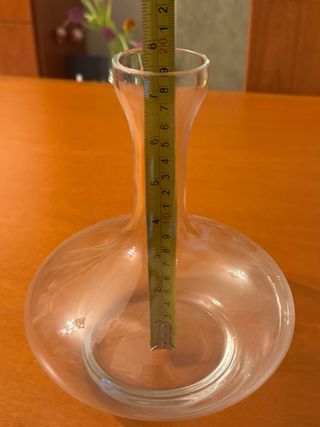 Caraffa vino in vetro trasparente