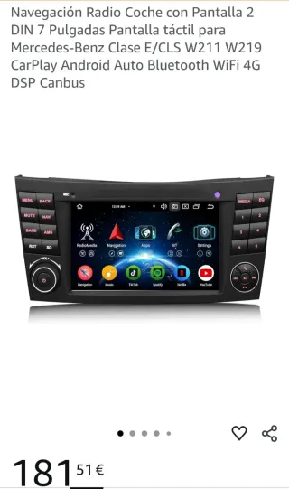 Pantalla Radio Mercedes con Cables