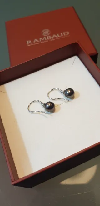 Pendientes Perlas Negras Tahití Rambaud