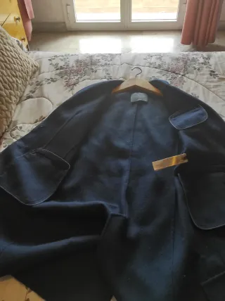 Abrigo Lana Massimo Dutti Azul