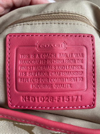 Brown Vintage Coach Monogram Shoulder Bag