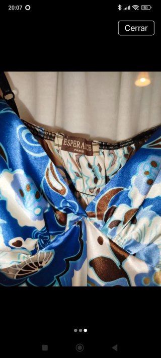 Vestido de raso para fiesta o ceremonia. Talla S