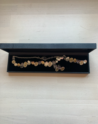 Conjunto collar y pendientes plata multicolor