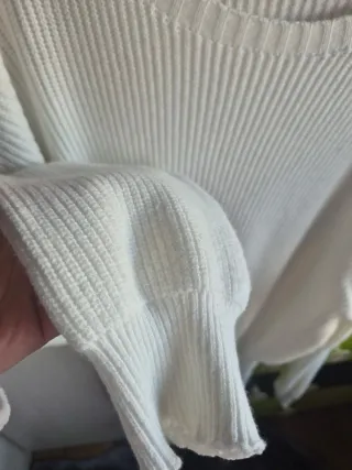 Vestido jersey punto blanco talla única