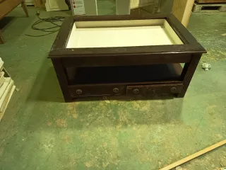 Mesa de centro caoba con 4 cajones